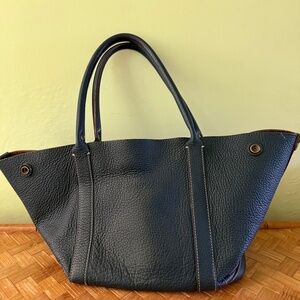 J Crew leather tote bag